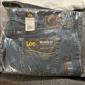 Lee Men's Relaxed Fit Straight Leg Jeans - Blue